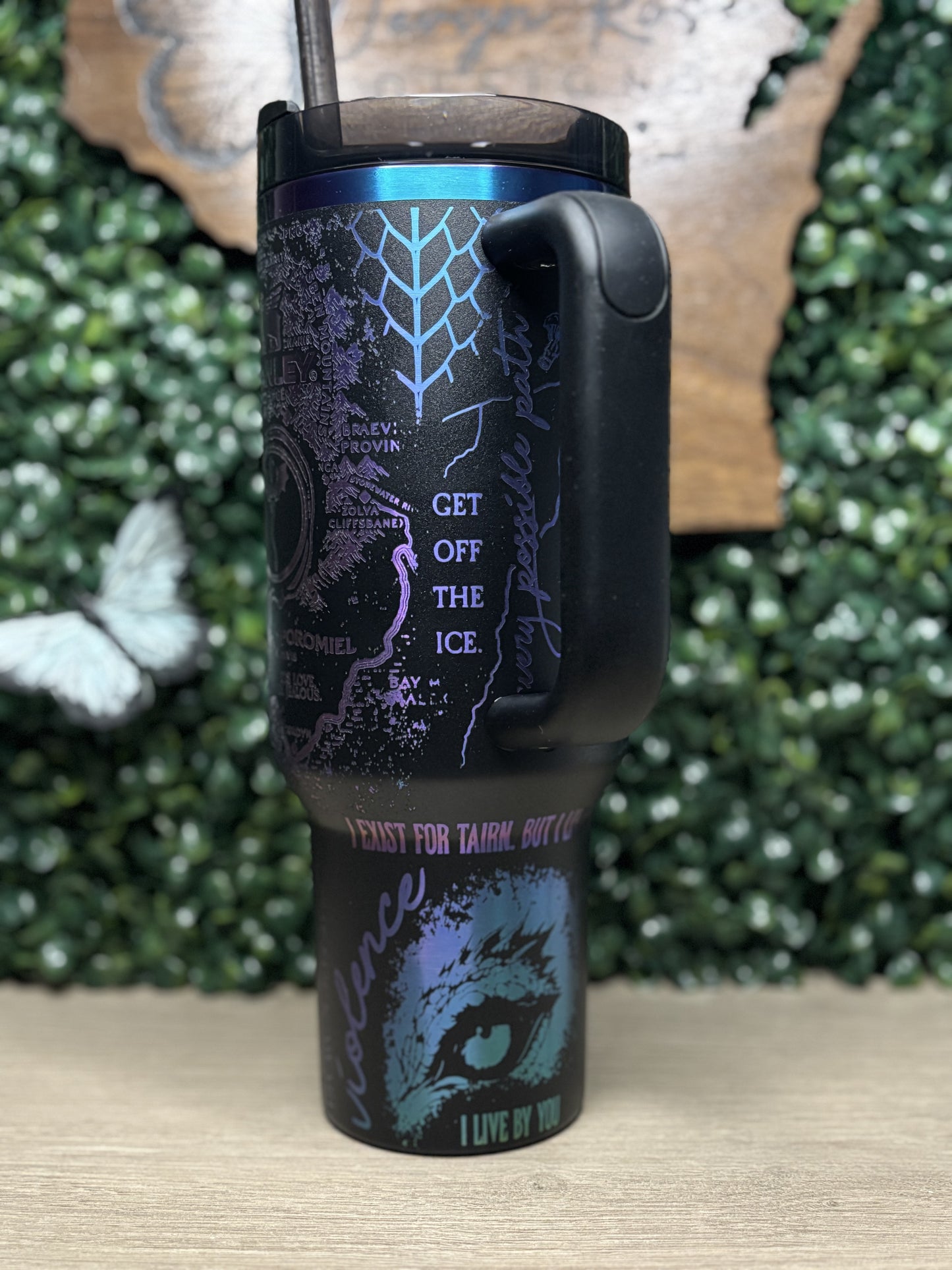 BRAVE THE STORM 40oz ENGRAVED STANLEY CHROMA