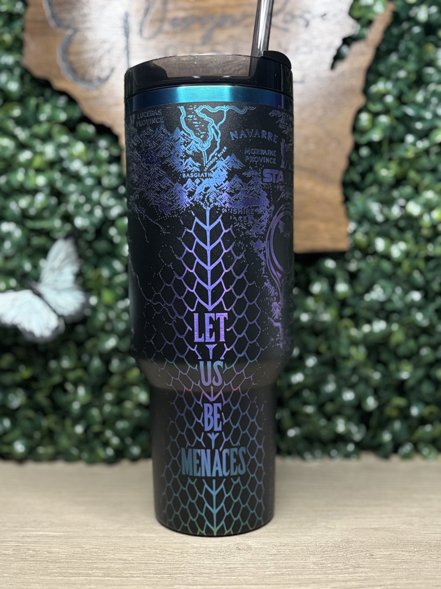 BRAVE THE STORM 40oz ENGRAVED STANLEY CHROMA