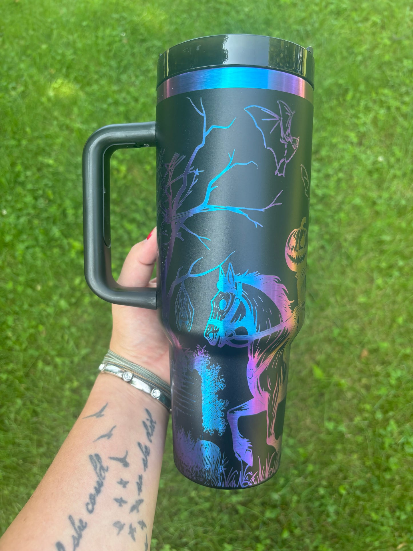 HEADLESS HORSEMAN 40oz ENGRAVED TUMBLER