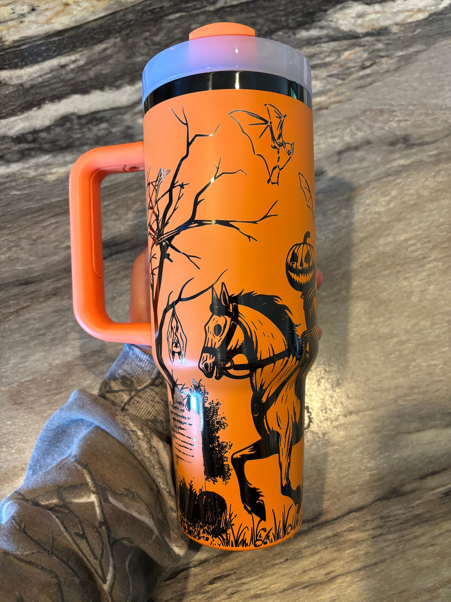 HEADLESS HORSEMAN 40oz ENGRAVED TUMBLER