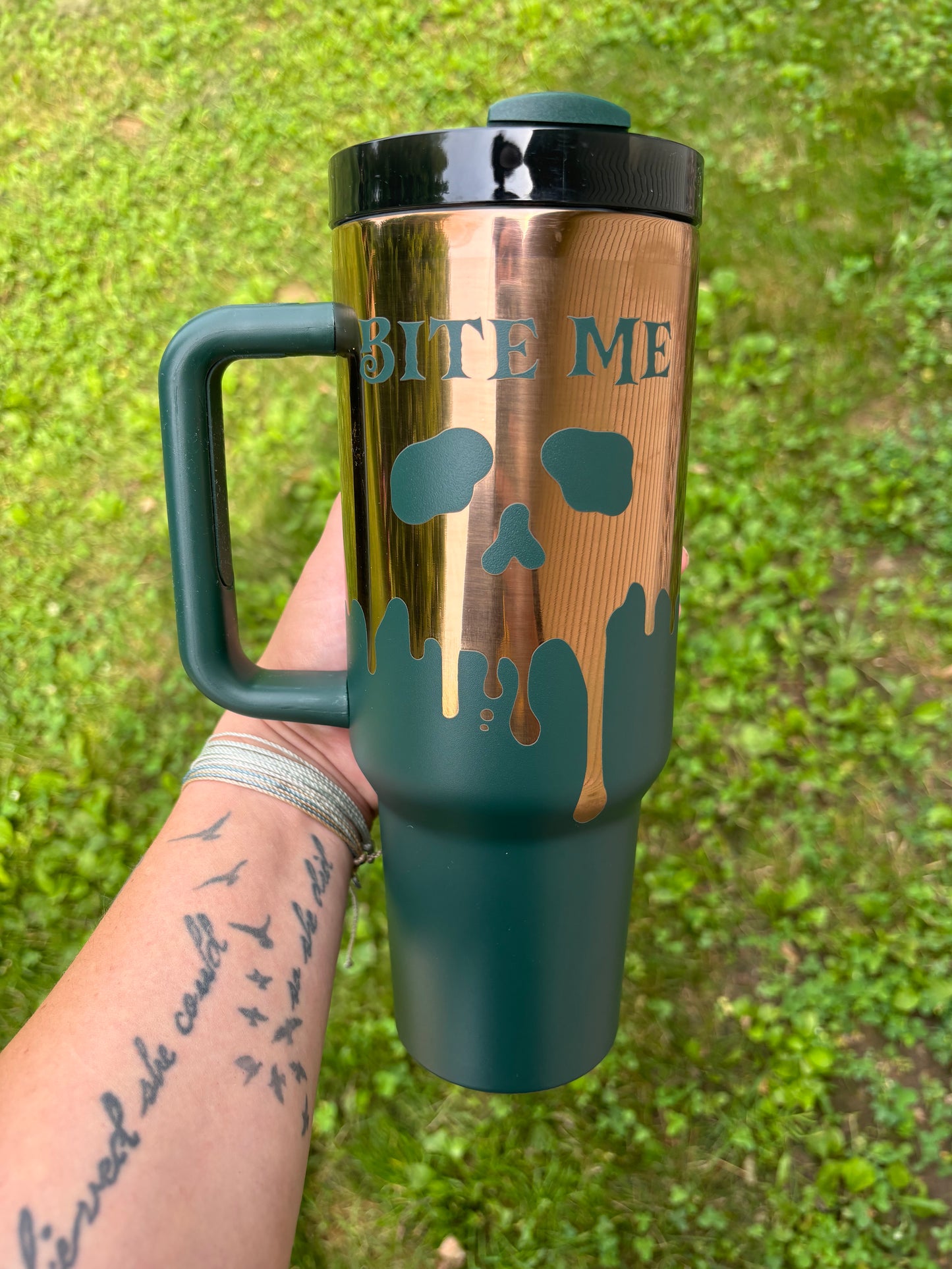 BITE ME 40OZ ENGRAVED TUMBLER