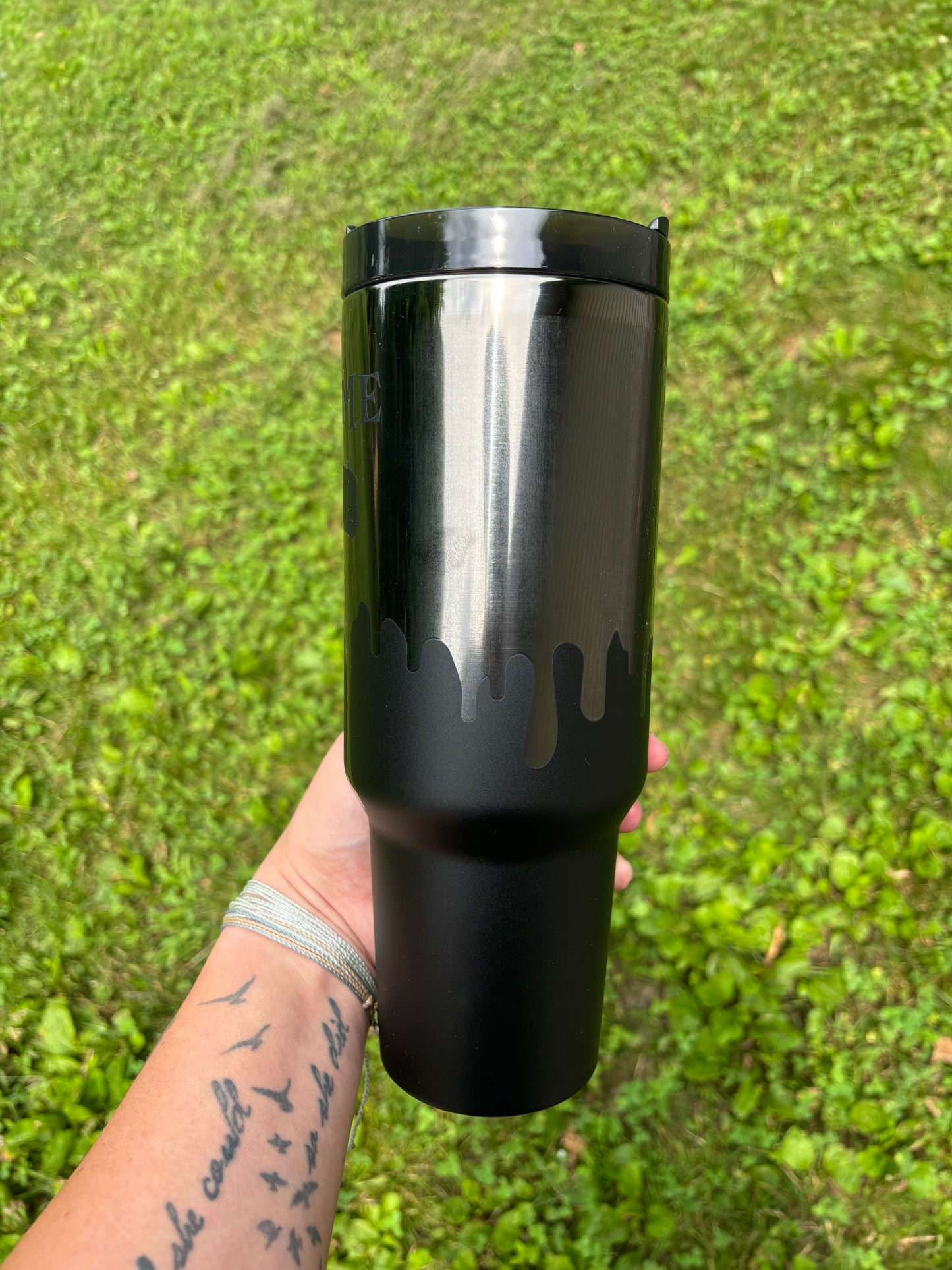 BITE ME 40OZ ENGRAVED TUMBLER-BLACK