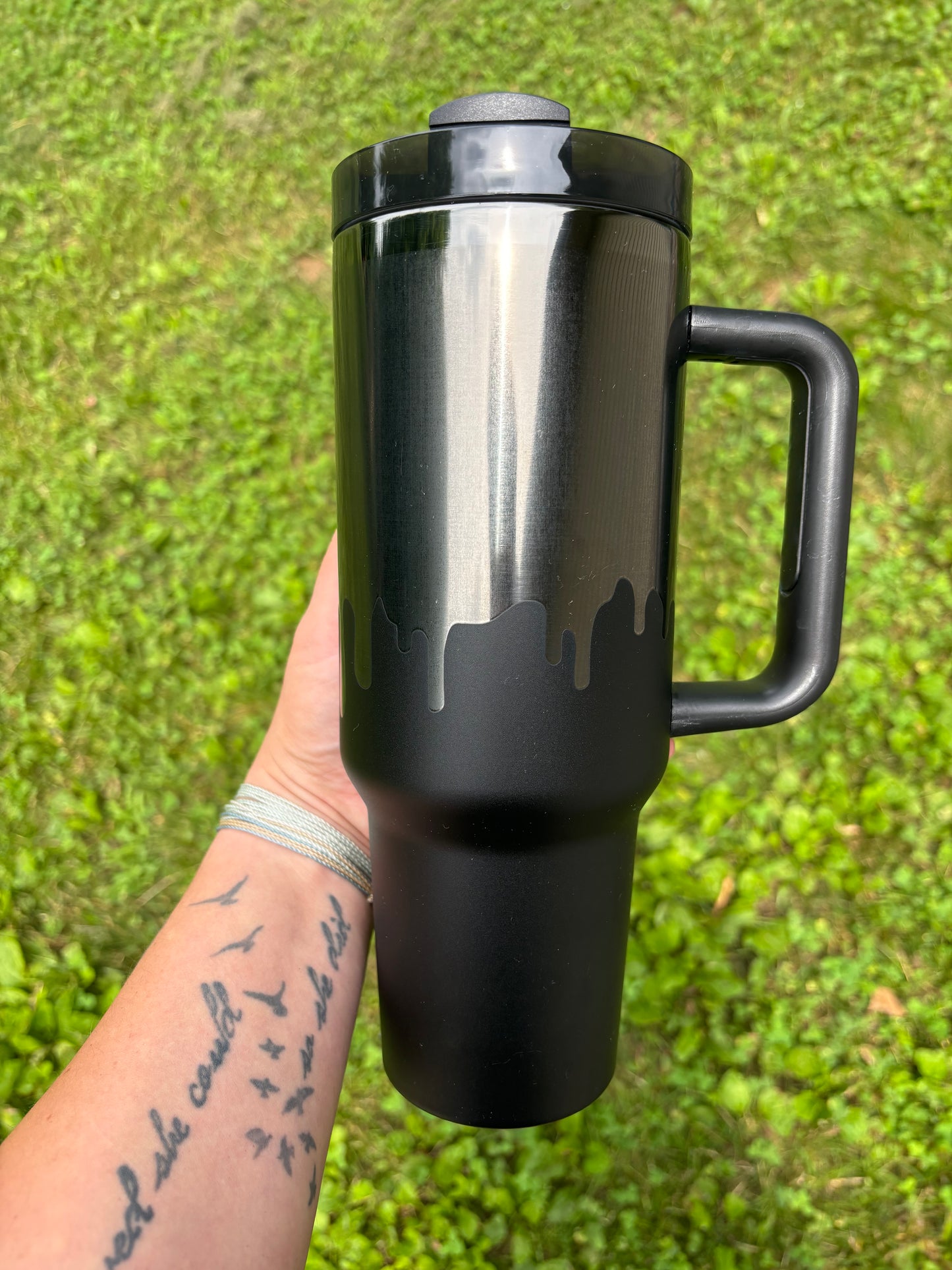 BITE ME 40OZ ENGRAVED TUMBLER-BLACK