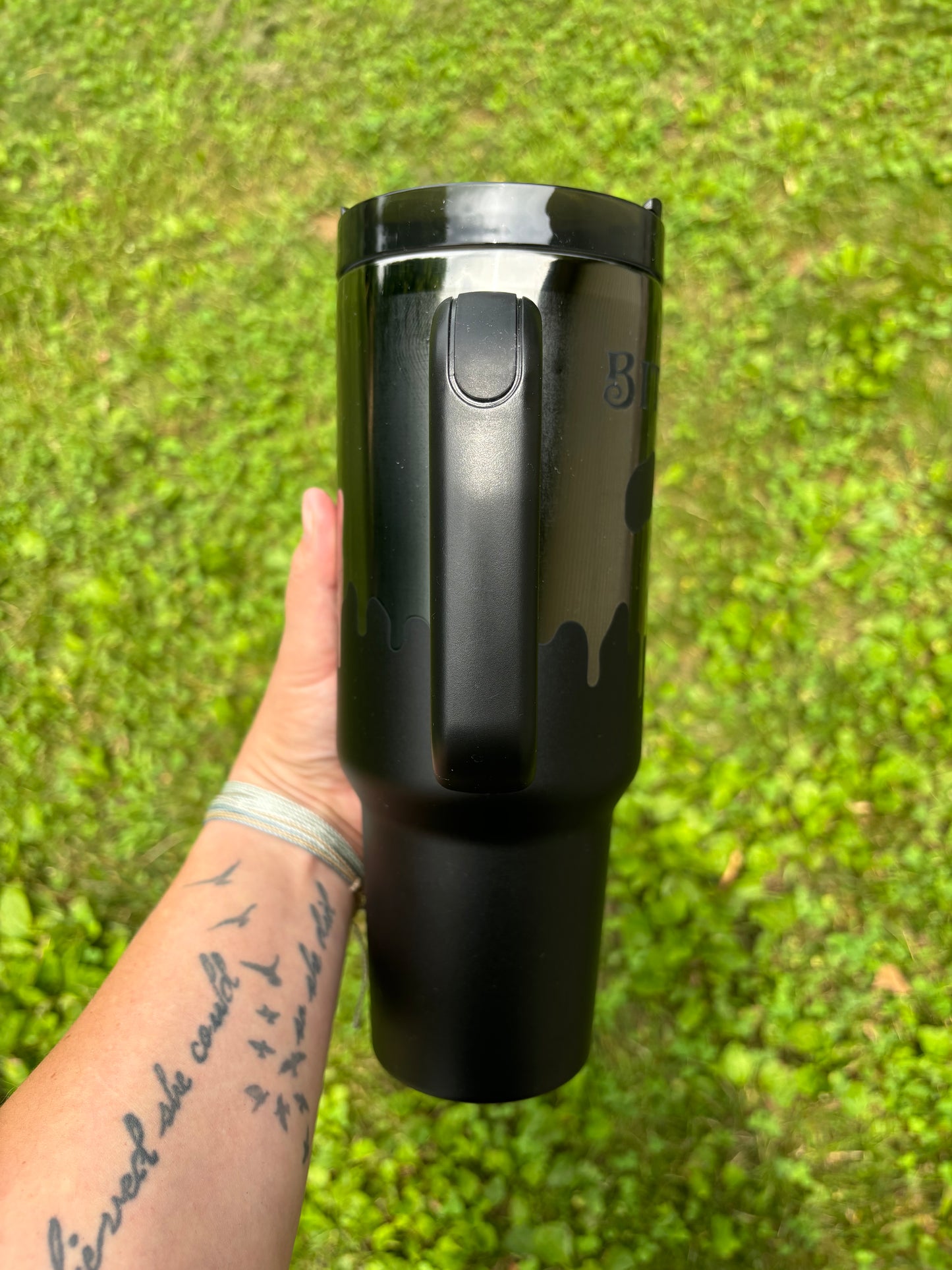 BITE ME 40OZ ENGRAVED TUMBLER-BLACK