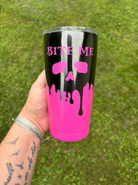 BITE ME 20OZ ENGRAVED TUMBLER