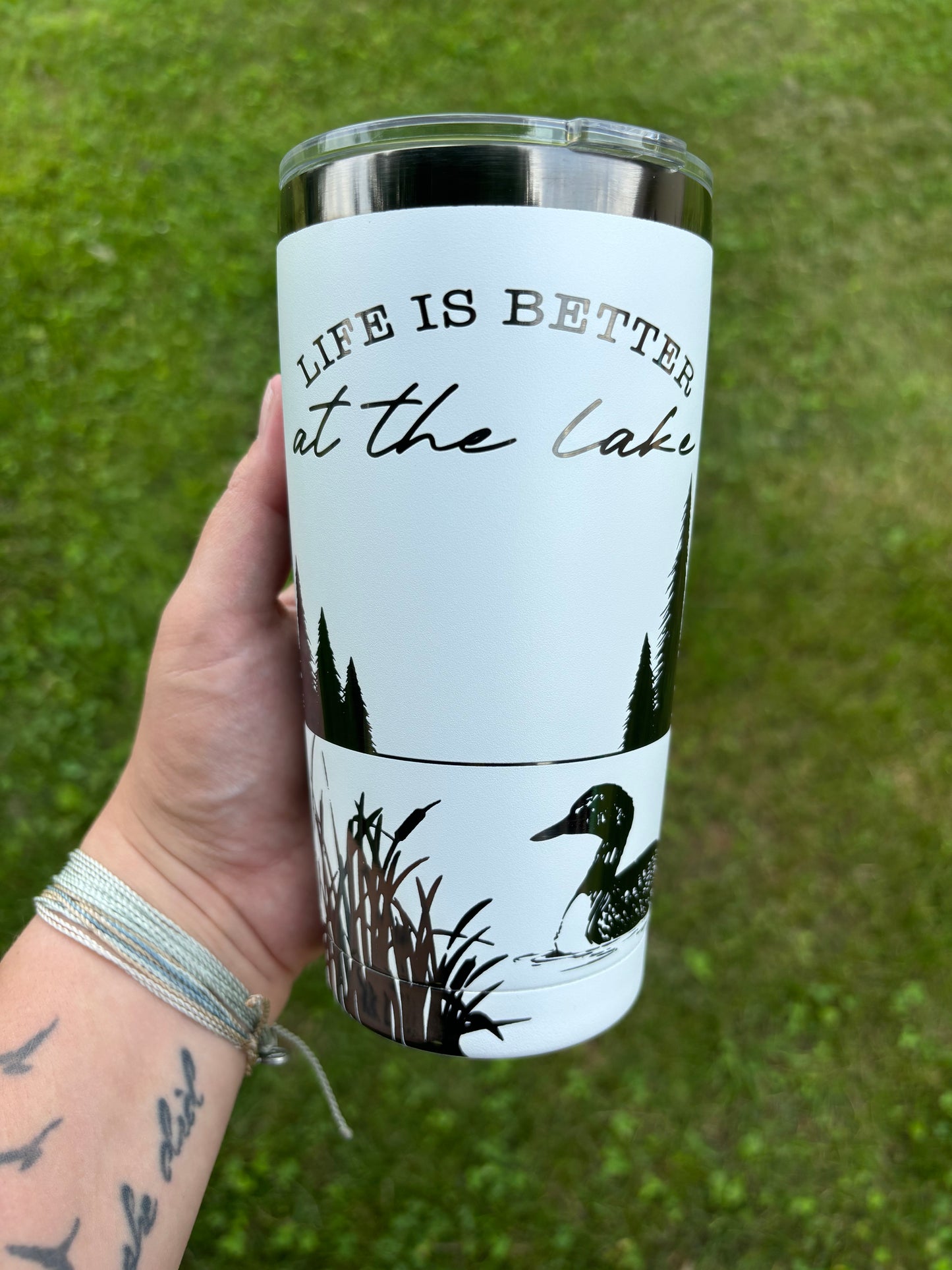 LIFE IS BETTER AT THE LAKE 20OZ ENGRAVED TUMBLER