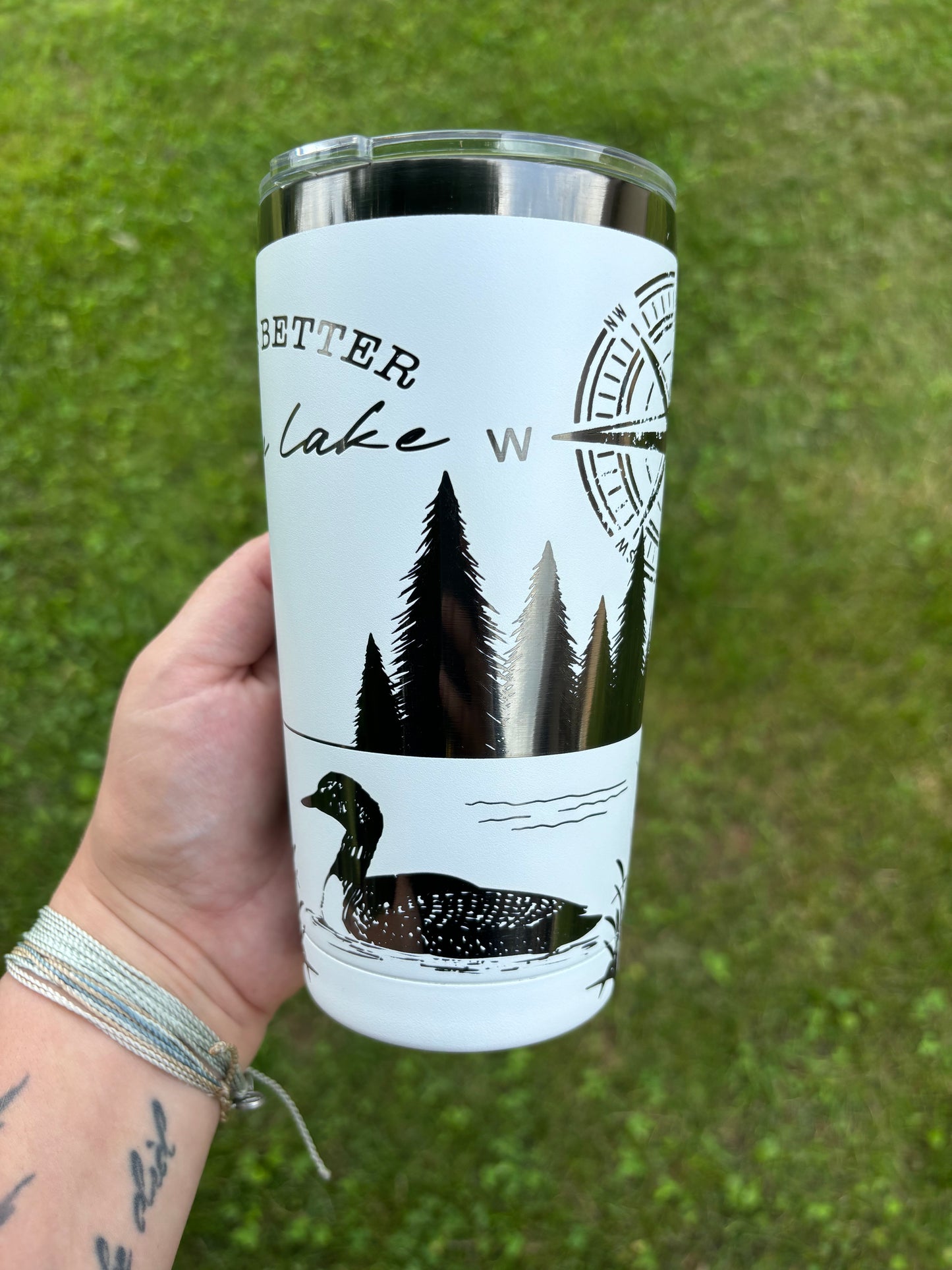 LIFE IS BETTER AT THE LAKE 20OZ ENGRAVED TUMBLER