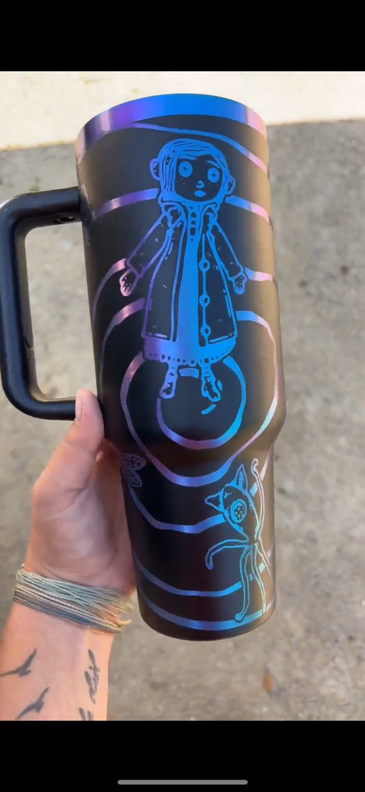 CORALINE 40oz ENGRAVED TUMBLER